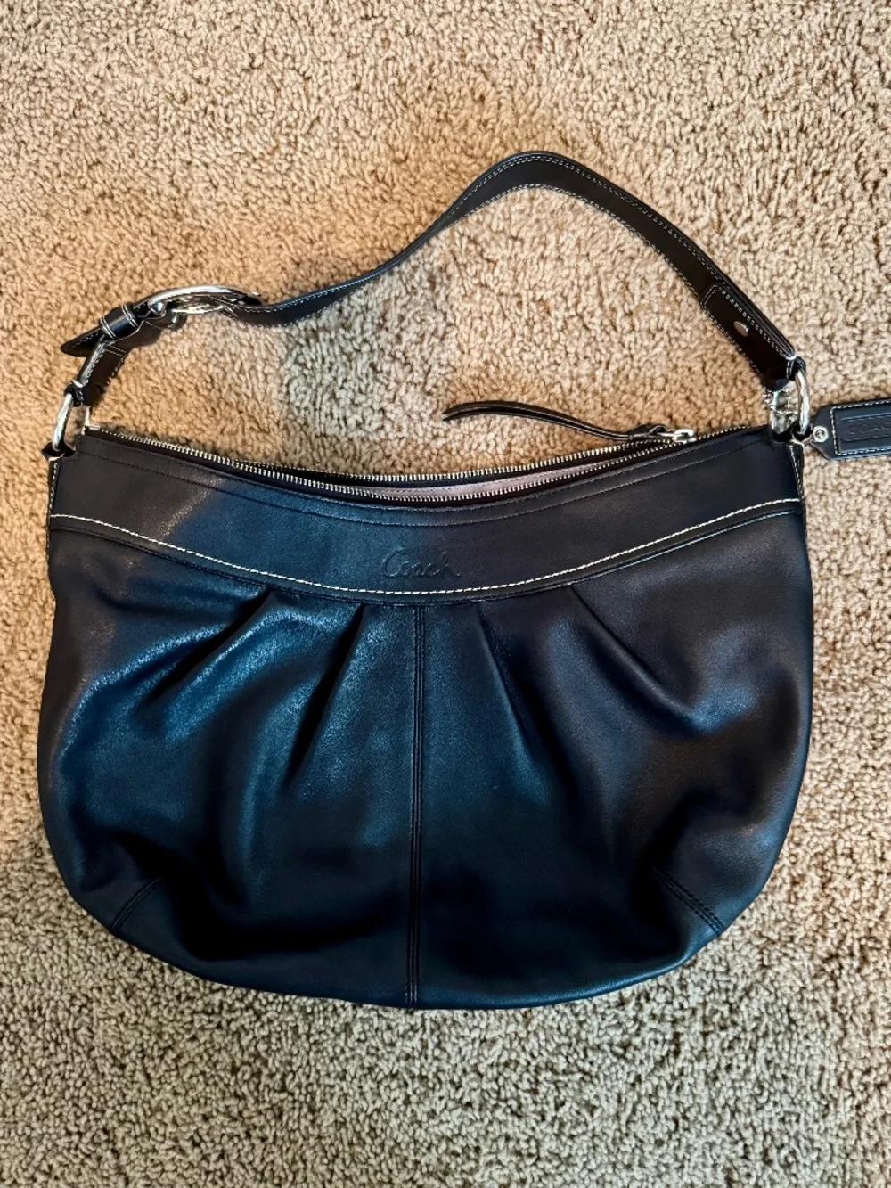 Coach - Black Leather Shoulder Bag